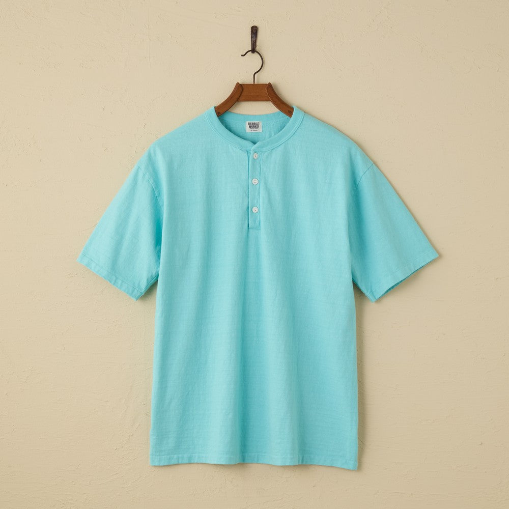 <tc>lot.35004 FALLEN COTTON MID WEIGHT S/S HENLEY NECK TEE (MINT)</tc>