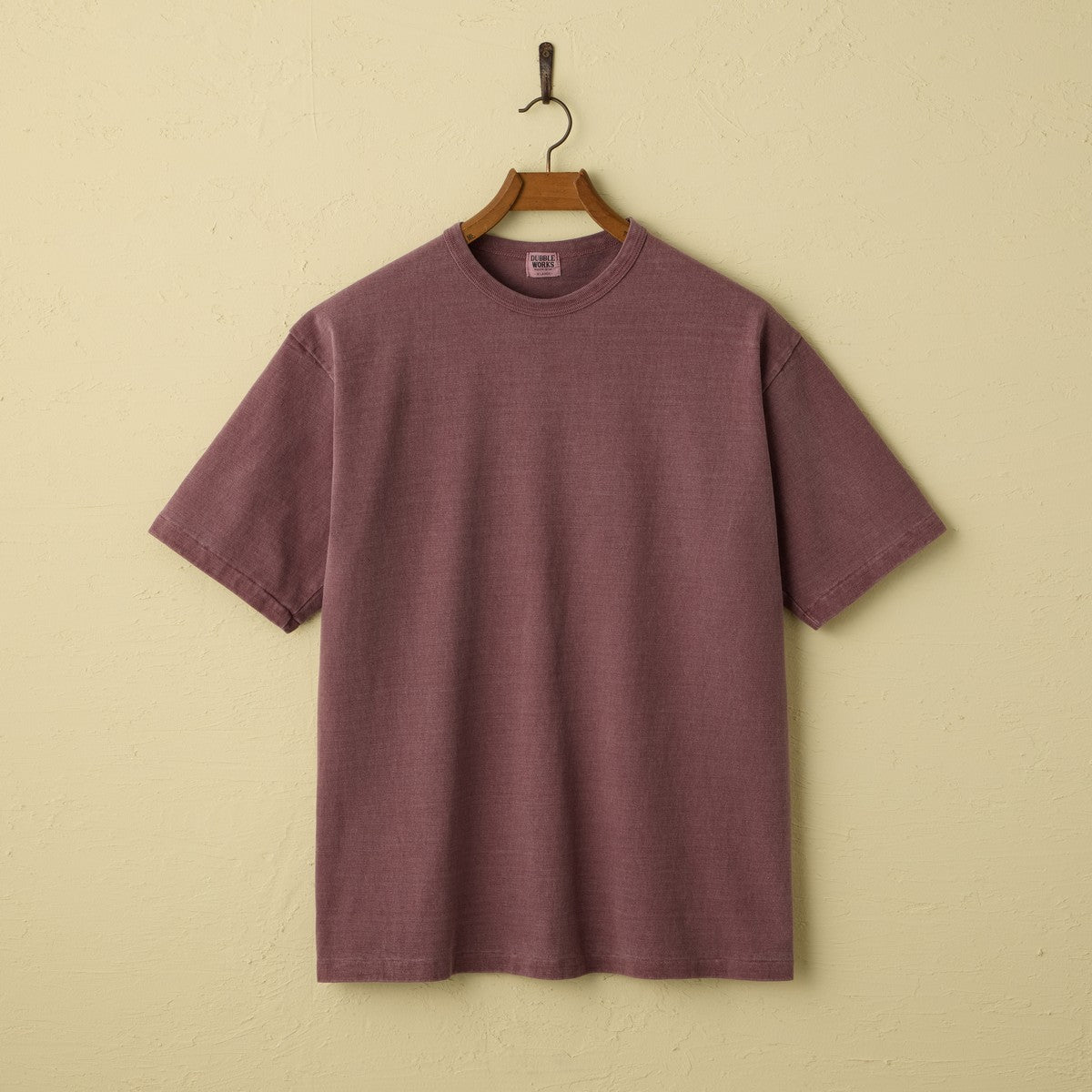 lot.37001PD HEAVY WEIGHT SHORT SLEEVE Tee PIGMENT DYE (PD.BORDEAUX)
