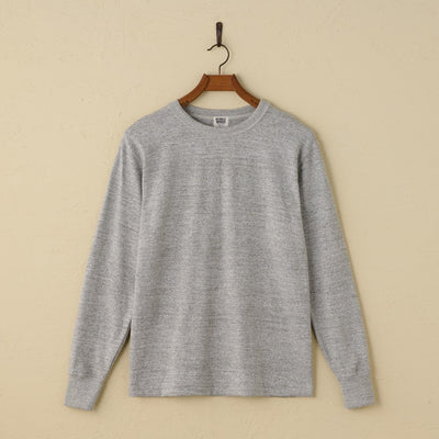 lot.55001 FALLEN COTTON MID WEIGHT L/S TEE (HEATHER GREY)