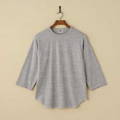 lot.55105 FALLEN COTTON MID WEIGHT BASEBALL TEE (HEATHER GREY)