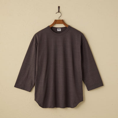 lot.55105 FALLEN COTTON MID WEIGHT BASEBALL TEE (SUMIKURO)
