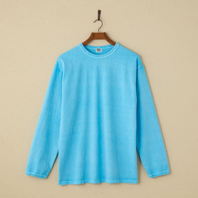 <tc>lot.58001PD HEAVY WEIGHT LONG SLEEVE Tee PIGMENT DYE (PD.LIGHT BLUE)<sumikuro></sumikuro></tc>