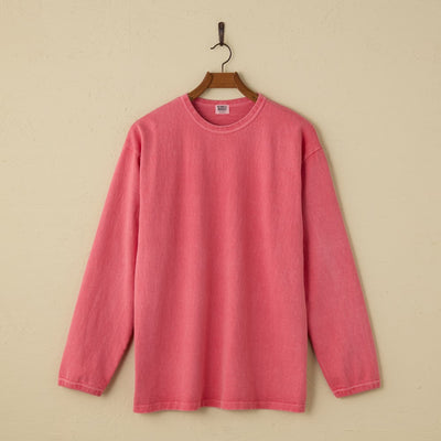 <tc>lot.58001PD HEAVY WEIGHT LONG SLEEVE Tee PIGMENT DYE (PD.PINK)<sumikuro></sumikuro></tc>