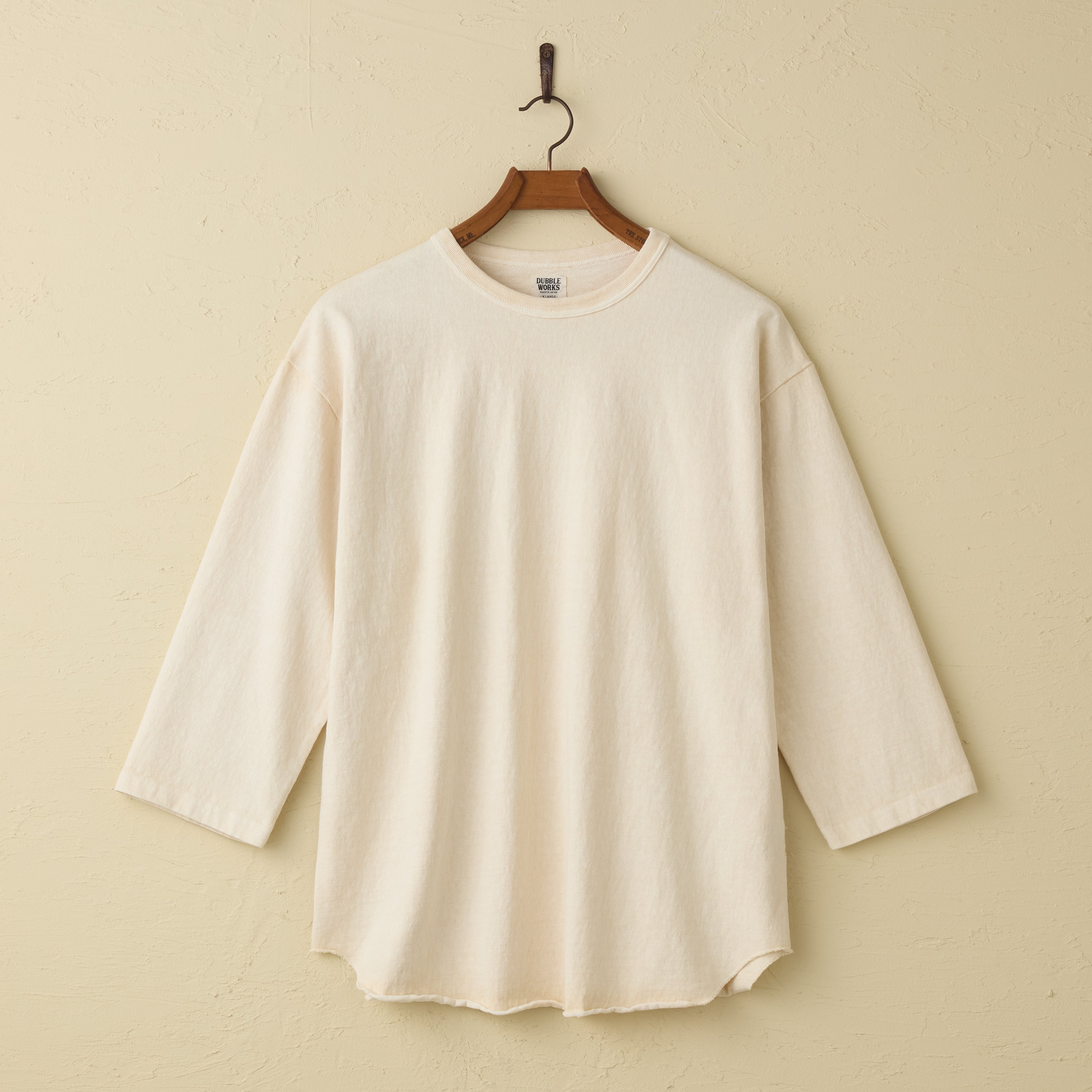 lot.58105PD HEAVY WEIGHTBASEBALL Tee PIGMENT DYE(PD.CREAM)