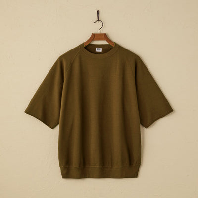 <tc>lot.74001 CUT OFF SLEEVE SWEAT SHIRT (KHAKI)<sumikuro></sumikuro></tc>