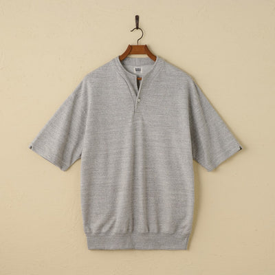 <tc>lot.74005 LIGHT TERRY HENLEY SWEATSHIRT (HEATHER GREY)<sumikuro></sumikuro></tc>