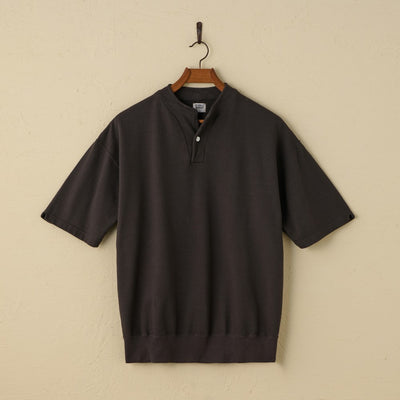 <tc>lot.74005 LIGHT TERRY HENLEY SWEATSHIRT (SUMIKURO)<sumikuro></sumikuro></tc>