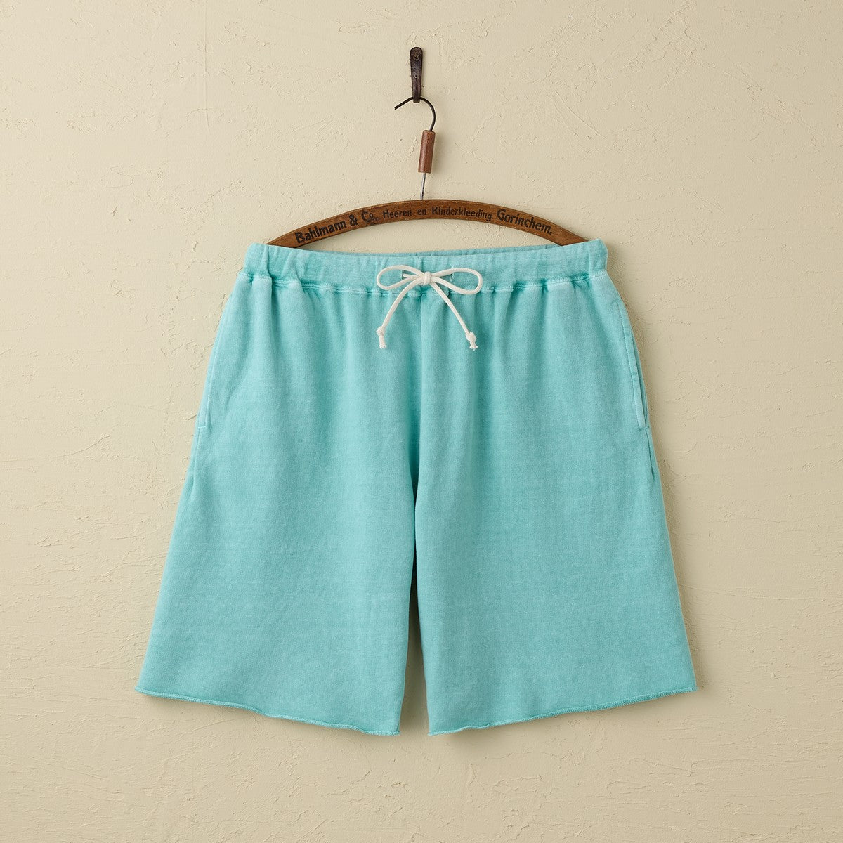 lot.84002PD SWEAT SHORT PANTS PIGMENT DYE (PD.TURQUOISE)