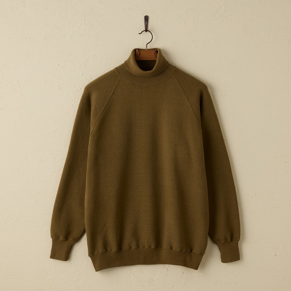 lot.86013 "LOOP WHEEL”TURTLENECK SWEAT SHIRTS<KHAKI>