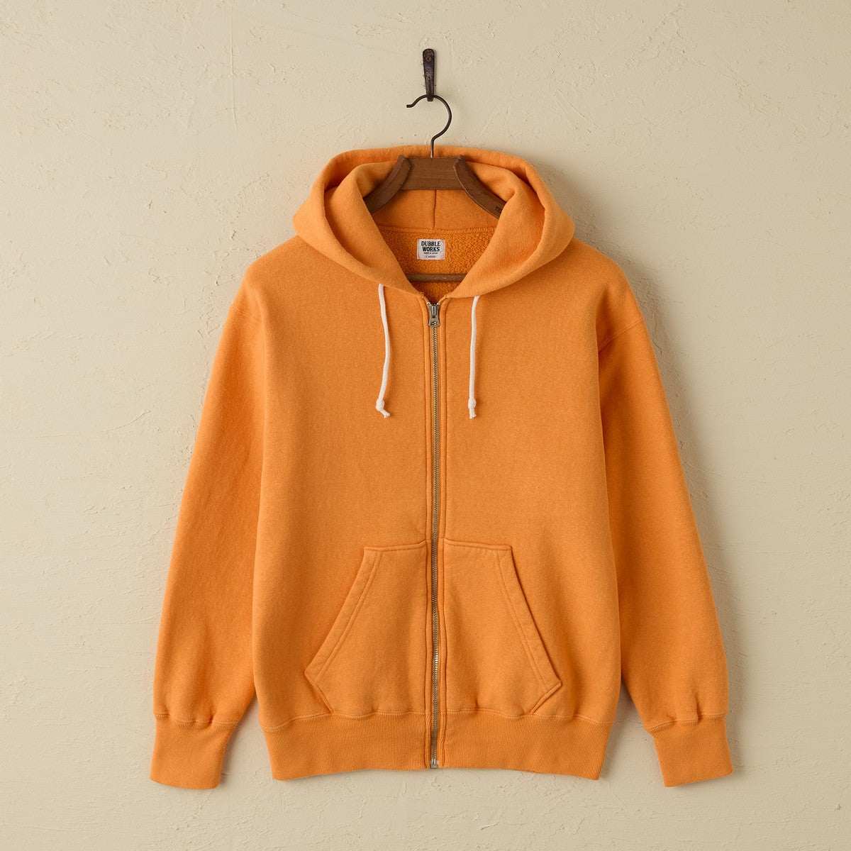 lot.88003 "LOOP WHEEL”ZIP-UP SWEAT HOODIE<FADE ORANGE>