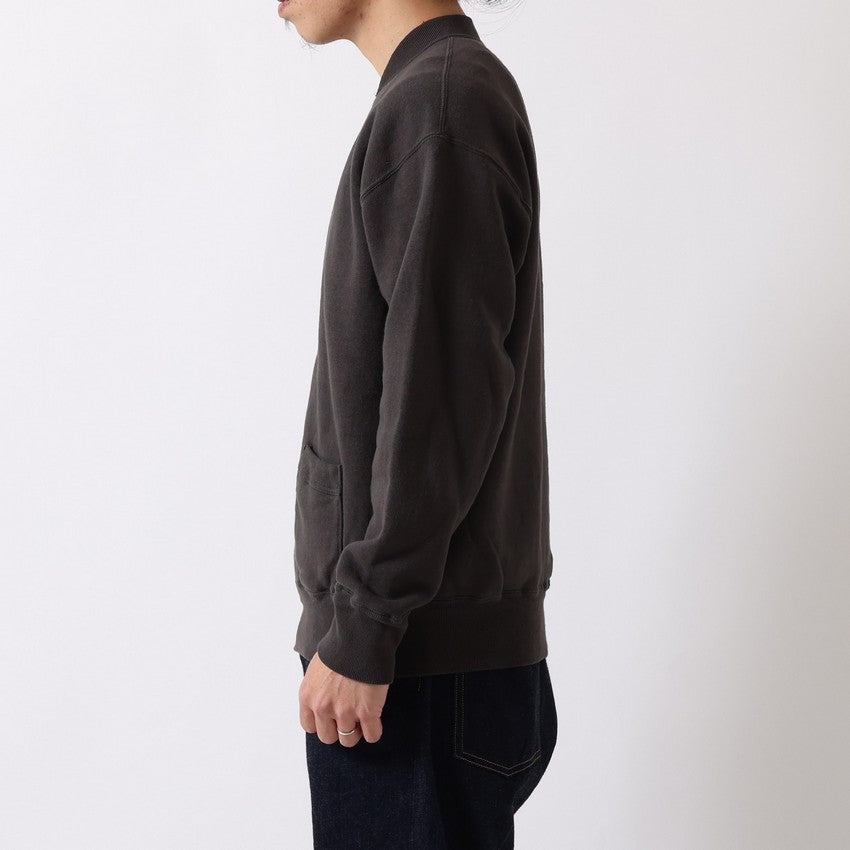 "LOOP WHEEL”RIB COLLAR SWEAT JACKET<BURGUNDY>