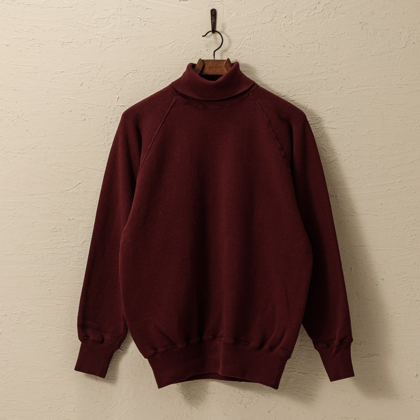 lot.86013 "LOOP WHEEL”TURTLENECK SWEAT SHIRTS<BURGUNDY>