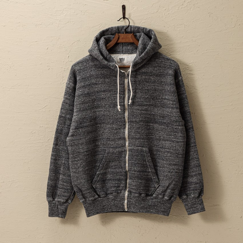 "LOOP WHEEL”ZIP-UP SWEAT HOODIE<HEATHER CHARCOAL>