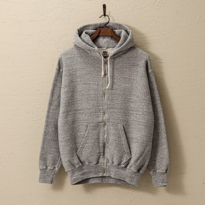 "LOOP WHEEL”ZIP-UP SWEAT HOODIE<HEATHER GREY>