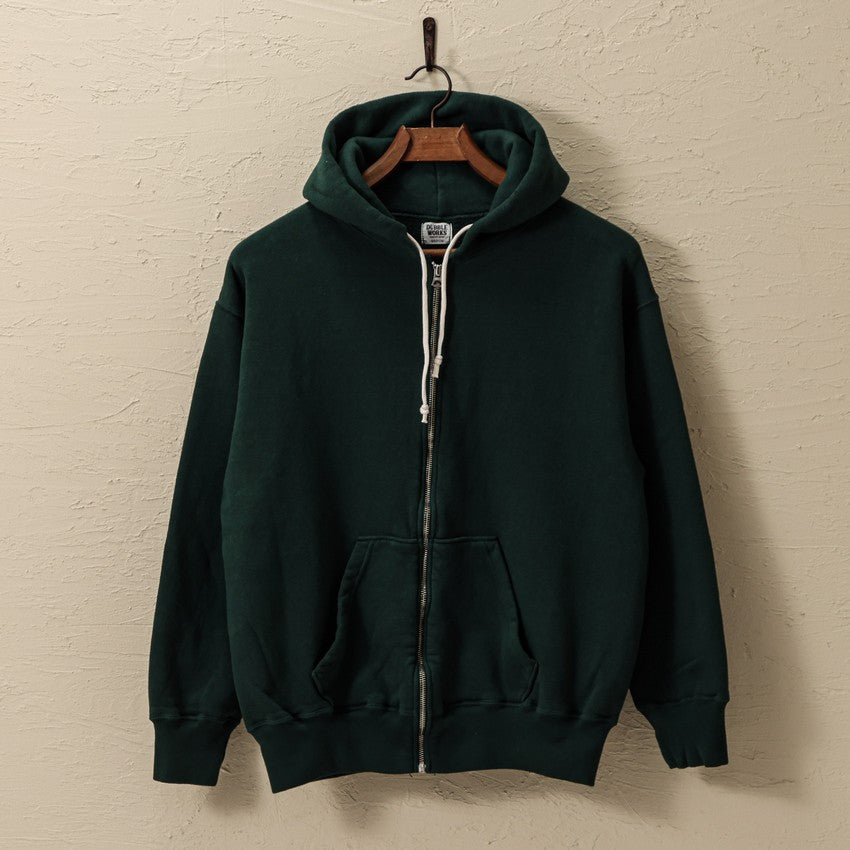 "LOOP WHEEL”ZIP-UP SWEAT HOODIE<GREEN>