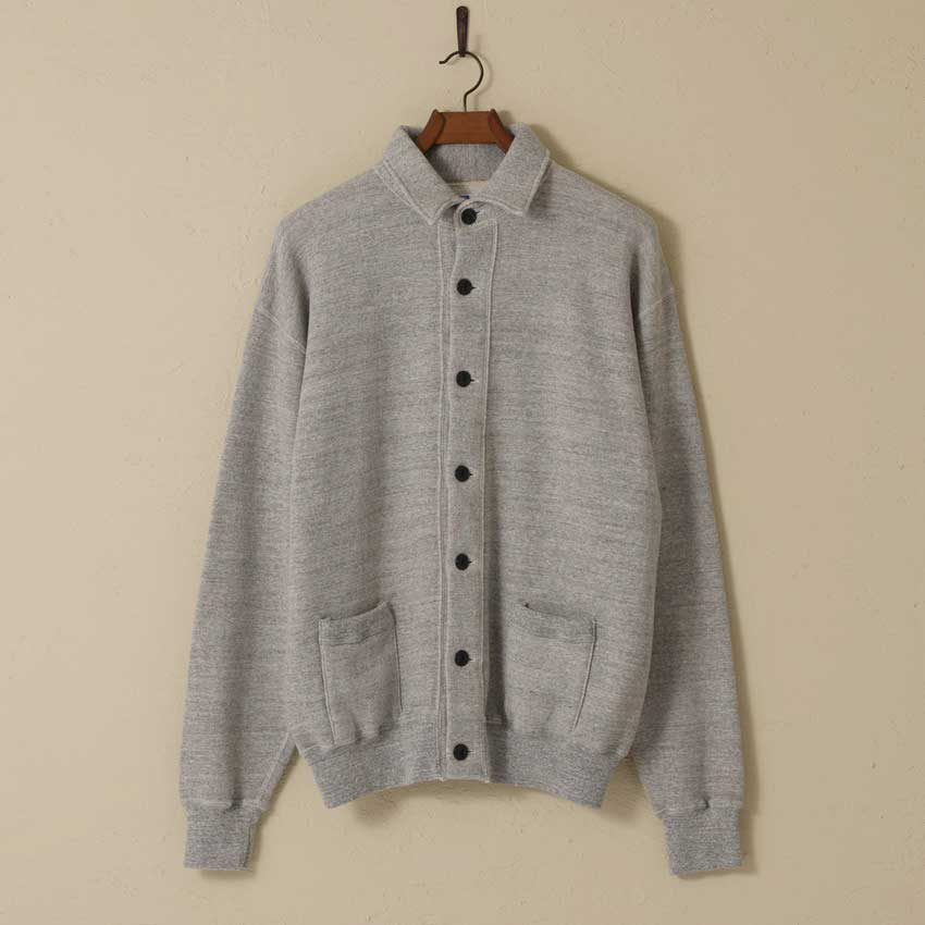 lot.86016 "LOOP WHEEL" SWEAT JACKET<heather grey></heather>