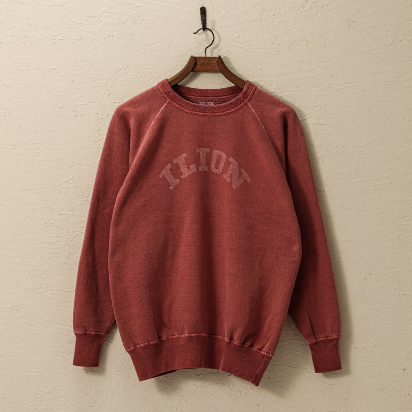 lot.83003-03 "ILION"FADED PRINTS SWEAT SHIRTS<PD.RED>