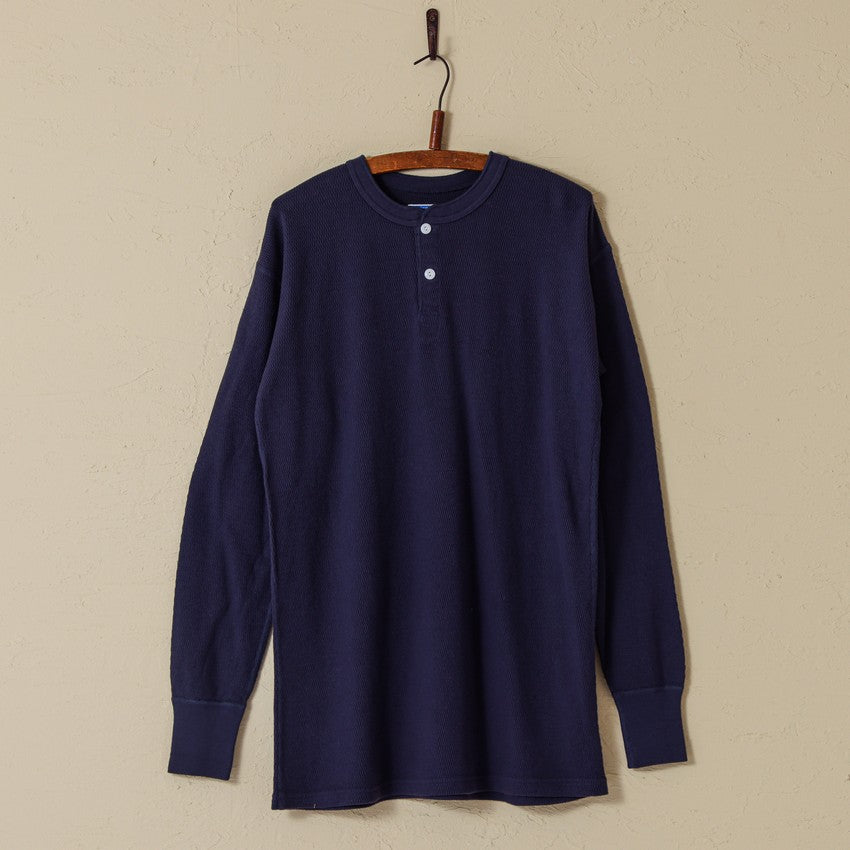 lot.54003 THERMAL HENRYNECK TEE<NAVY>