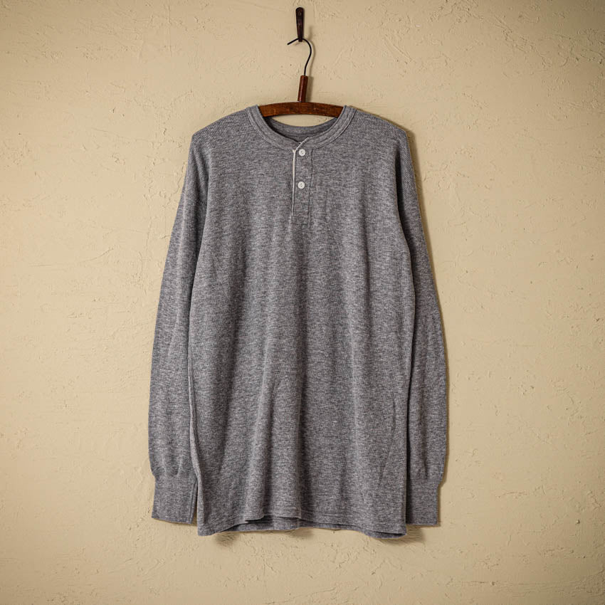 lot.54003 THERMAL HENRYNECK TEE<heather grey></heather>