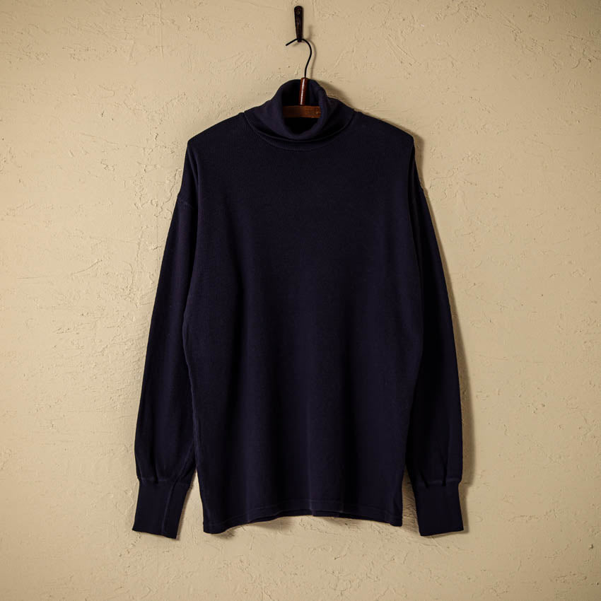 lot.54005 THERMAL TURTLENECK TEE<navy></navy>