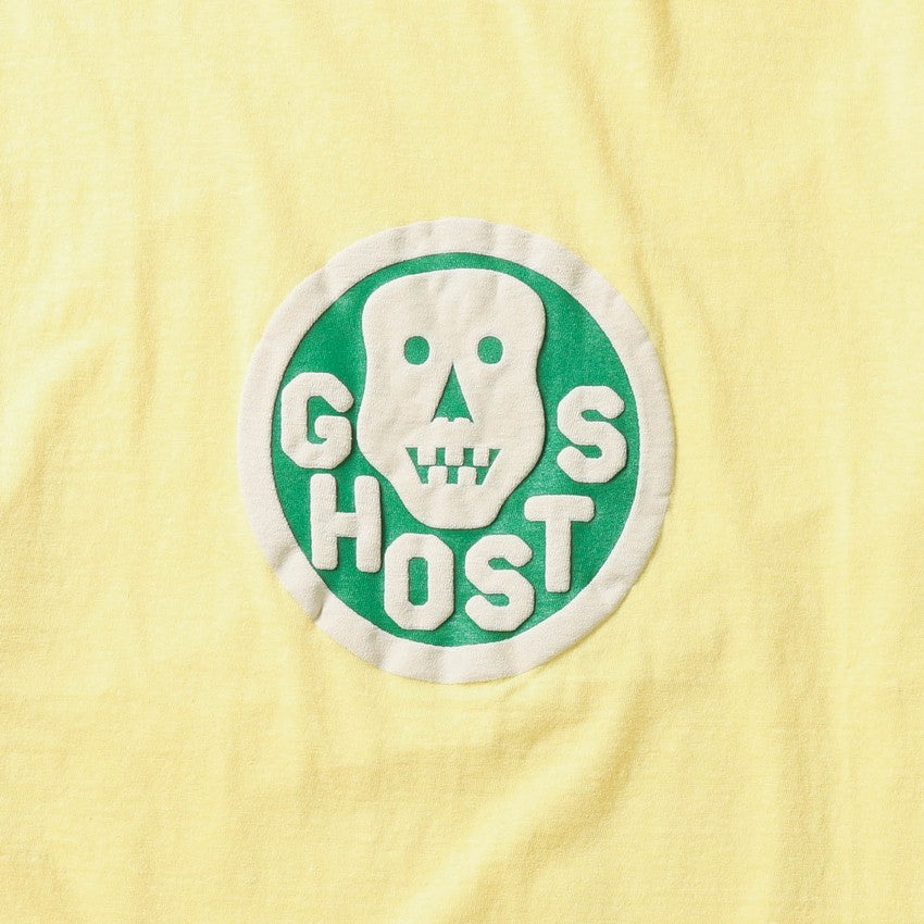 lot.33005-09 Printed Tee "GOASTS"<PALE YELLOW>