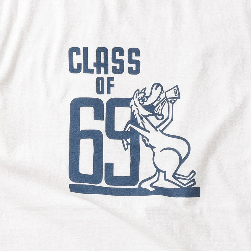 lot.33005-08 Printed Tee "CLASS OF 69"<OFF WHITE>