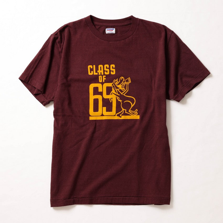 lot.33005-08 Printed Tee "CLASS OF 69"<BORDEAUX>