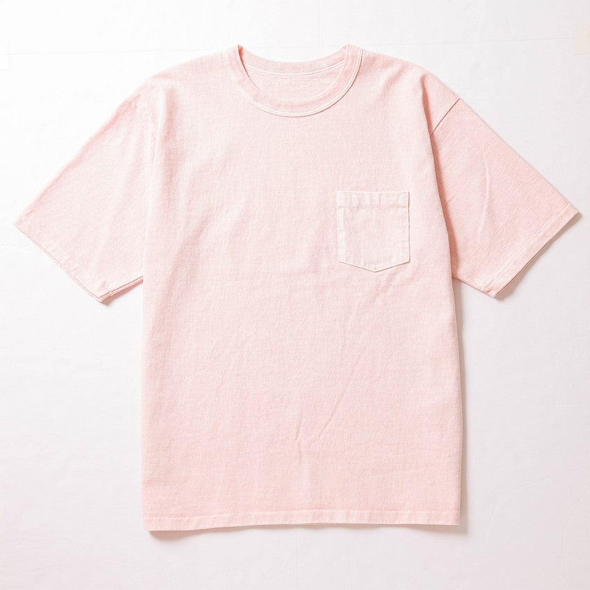 lot.37002PD HEAVY WEIGHT SHORT SLEEVE Pocket Tee PIGMENT DYE<PINK>