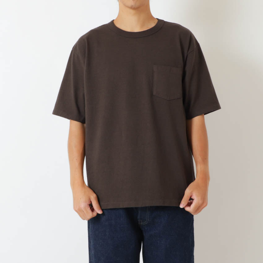 lot.37002PD HEAVY WEIGHT SHORT SLEEVE Pocket Tee PIGMENT DYE<GOLD>