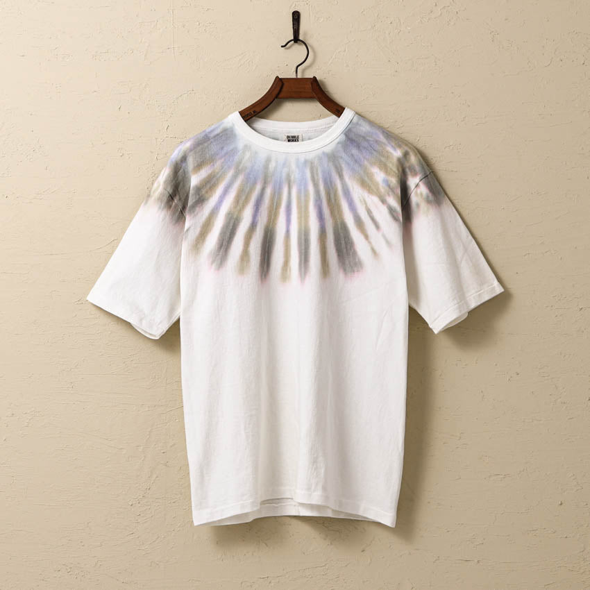 lot.37001TN HEAVY WEIGHT S/S Tee TIE DYE NORDIC PATTERN (PURPLE×GREEN)