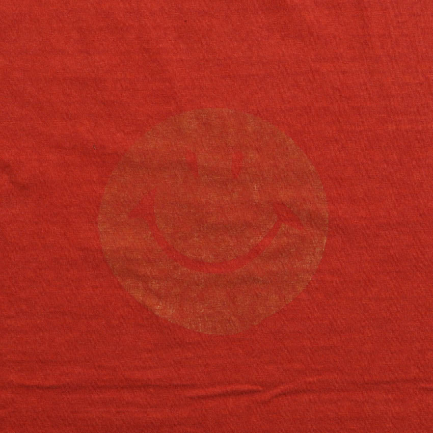 lot.252-33005PD-01 Printed Tee "SMILE" PIGMENT DYE (PD.ORANGE)