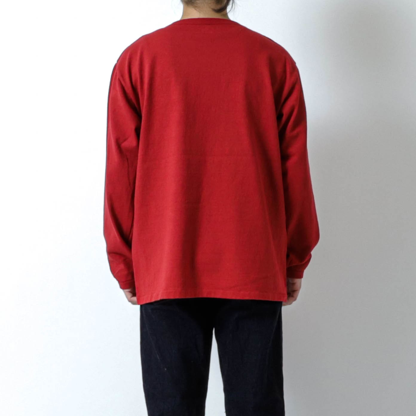 lot.58001 HEAVY WEIGHT LONG SLEEVE Tee<RED>