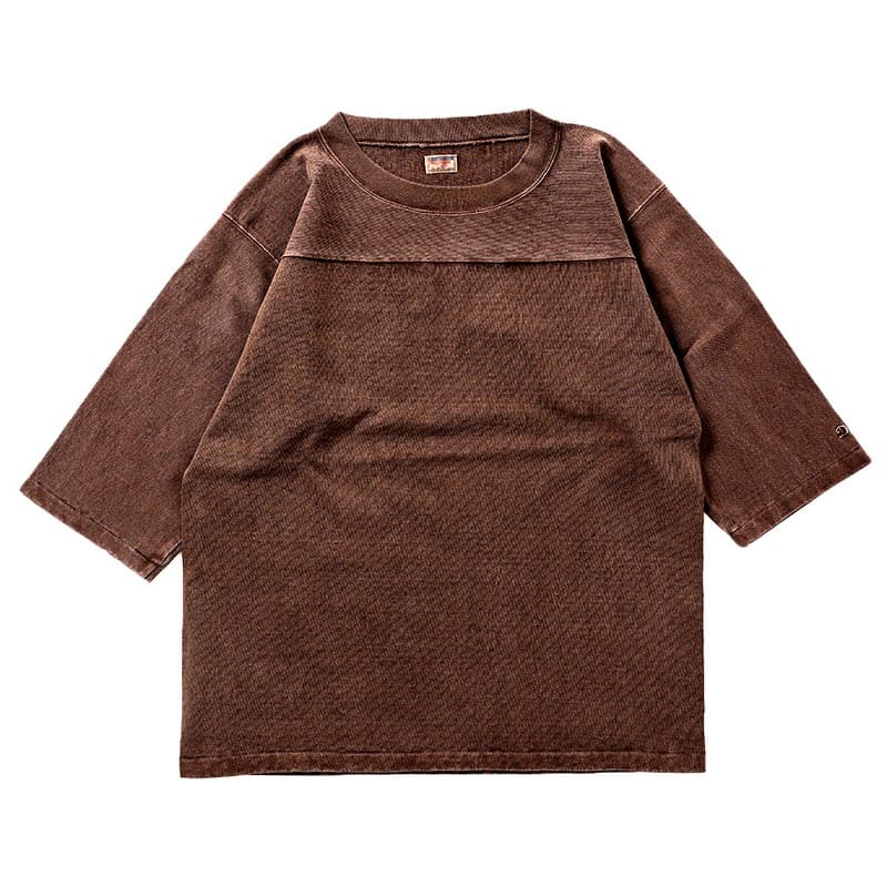 HEAVY WEIGHT FOOTBALL Tee PIGMENT DYE_MAD BROWN
