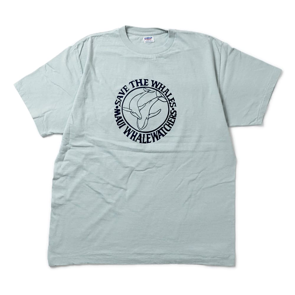 Printed Tee【SAVE THE WHALES】_HEATHER GRAY 